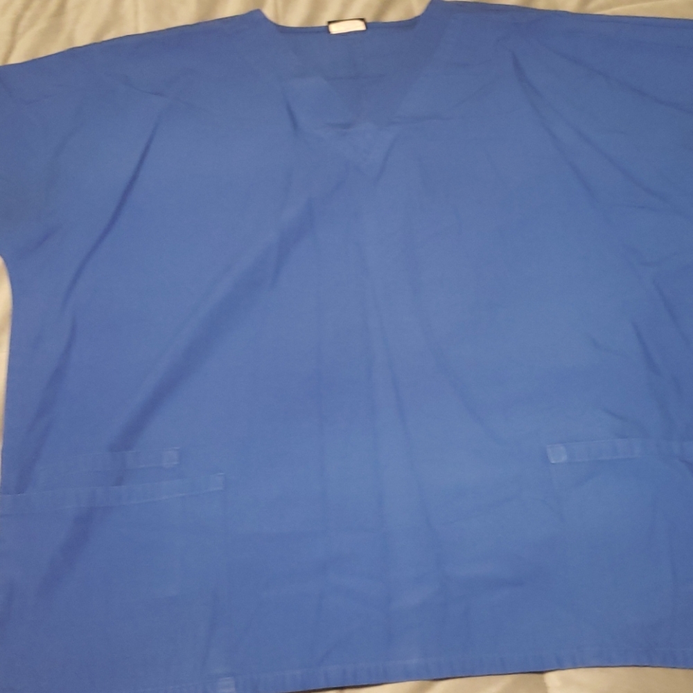 Royal Blue Cherokee Workwear Scrub Top
